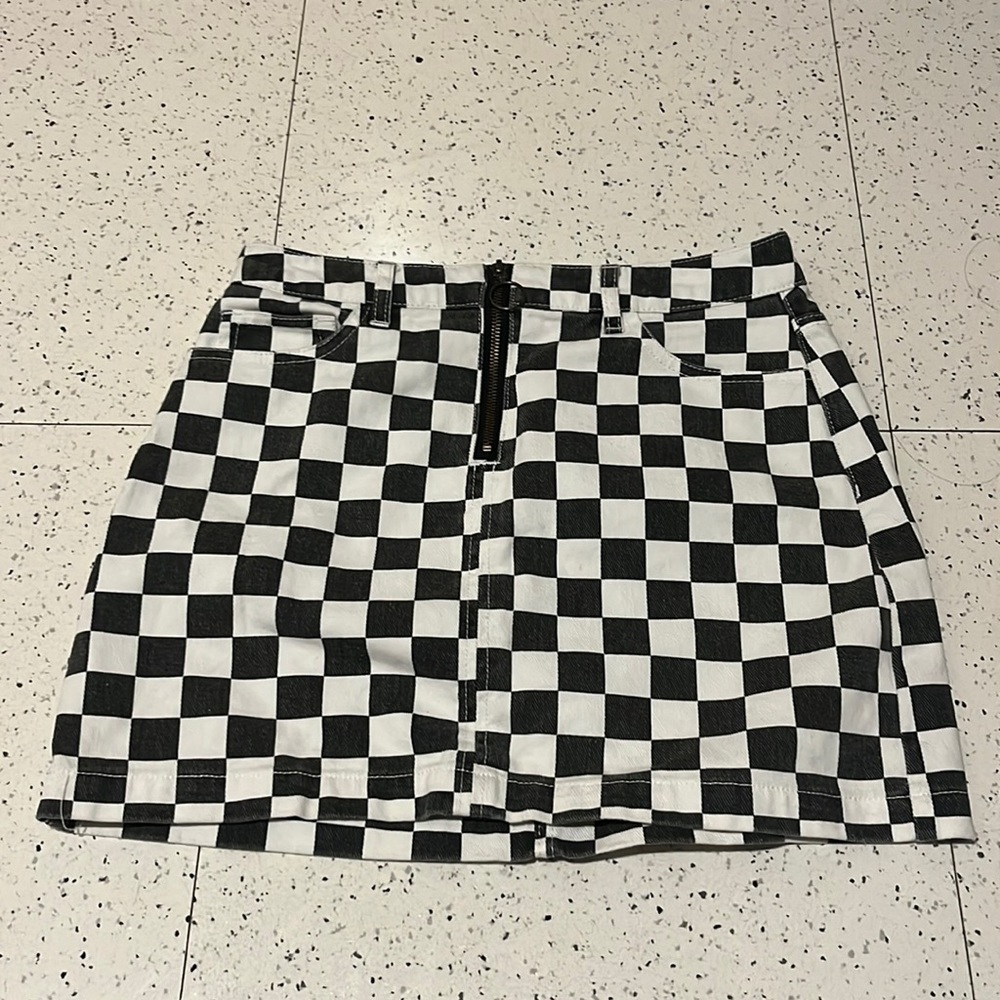 Urban Outfitters Checkerboard Patterned Pencil Skirt